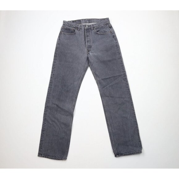 Vintage 80s Levis 501xx Mens 30x32 Faded Button Fly Original Fit Jeans Gray USA
